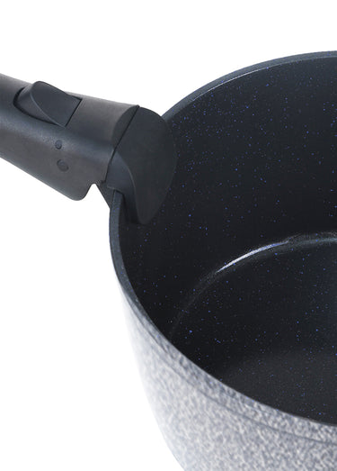 Batterie 7 pièces alu tous feux antiadhésif Cappuccino Noir