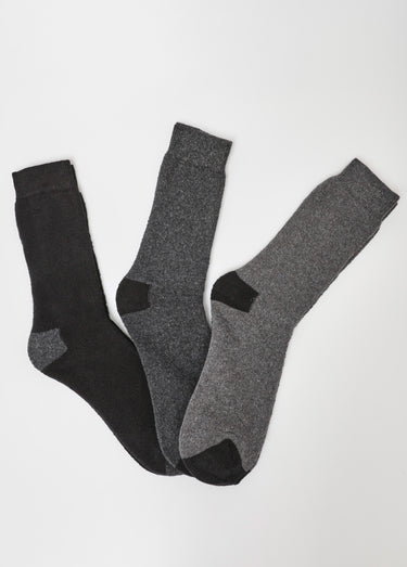 Chaussettes de travail, coloris unis Noir