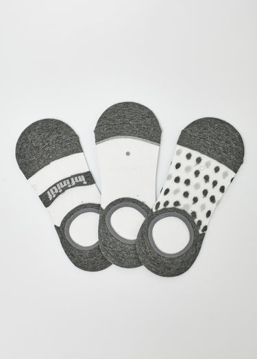 Socquettes invisibles, assorti foncé Gris