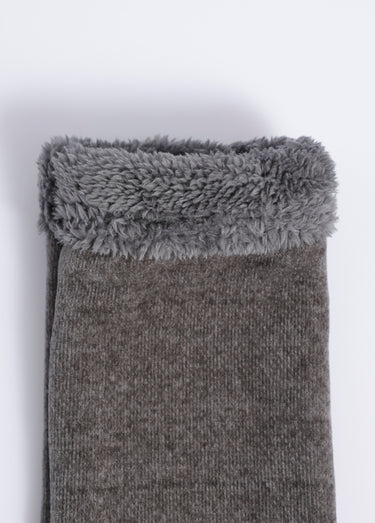 Chaussettes d'intérieur chaudes à picots Gris