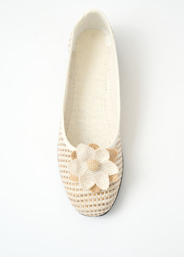 Ballerines largeur confort toile Beige
