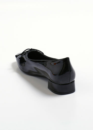 Ballerines vernies pointues petit talon Vernis Noir