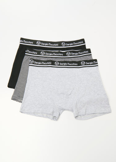 Lot de 3 Boxers assortis unis/rayé Noir Lot 3