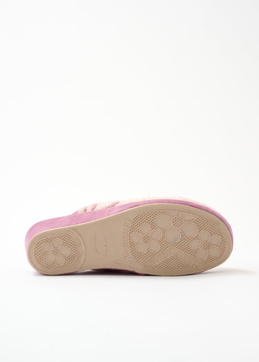 Chaussons mules fantaisie confortables Rose