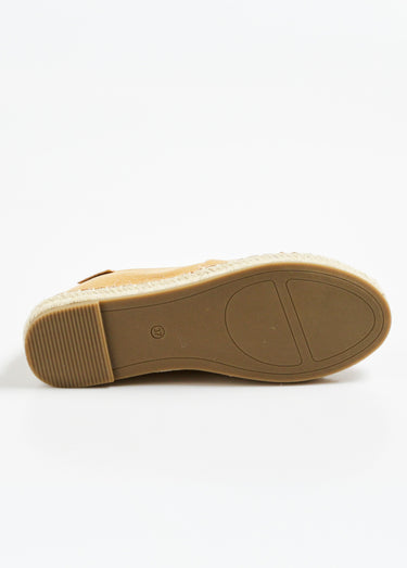 Espadrilles pailletées avec semelle corde Camel