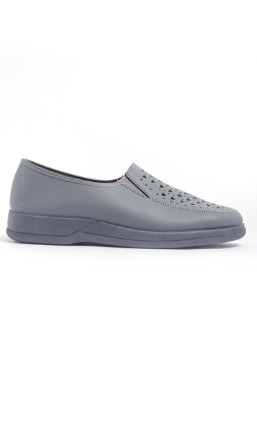 Derbys confortables cuir, façon loafers Gris