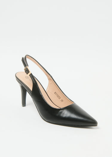 Escarpins chic bride talon Noir