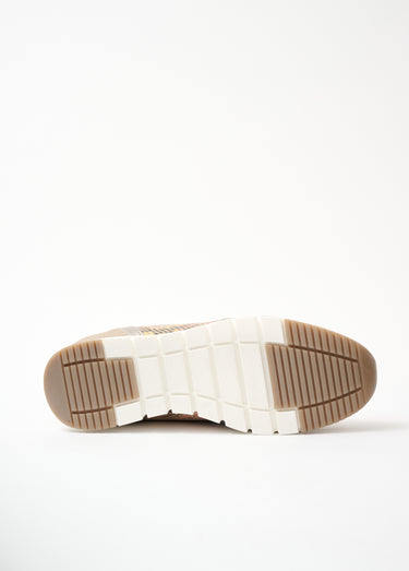 Baskets largeur confort lacées et zippées Bronze