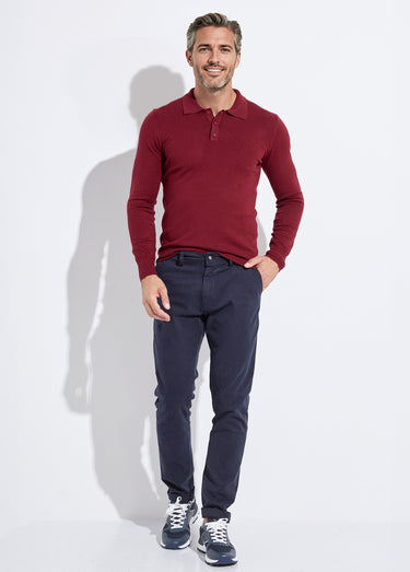 Pantalon chino chic poches italiennes Marine
