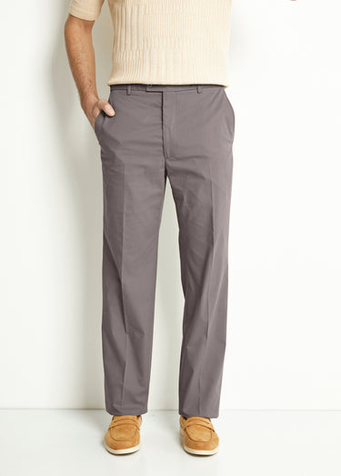 Pantalon ceinture ajustable invisible polycoton Gris