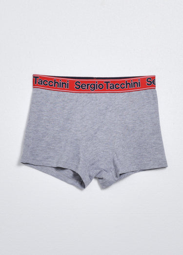Boxer uni ceinture élastiquée contrastante Gris Clair