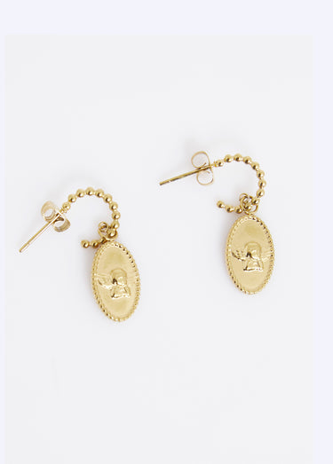 Boucles d'oreille ange acier inoxydable