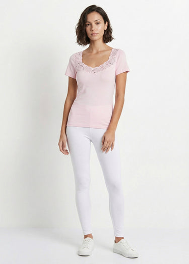 Maillot de corps manches courtes - lot de 2 Rose Lot2
