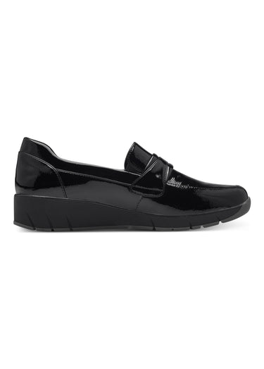 Mocassins vernis compensés Vernis Noir