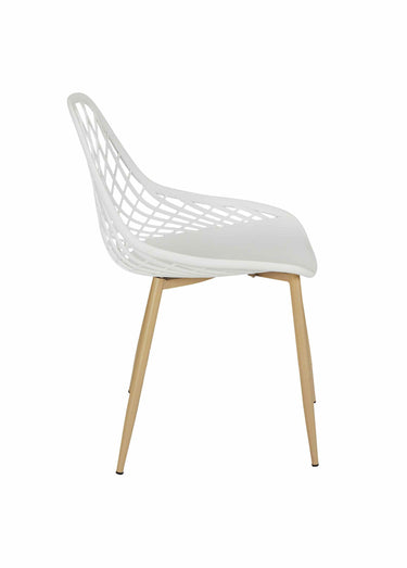 Chaises d'extérieur avec dossier alvéolé Blanc