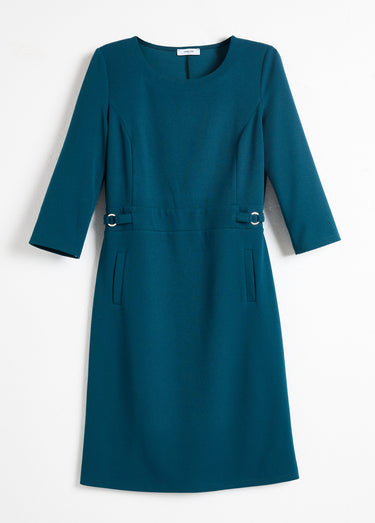 Robe droite manches 3/4 maille souple Canard