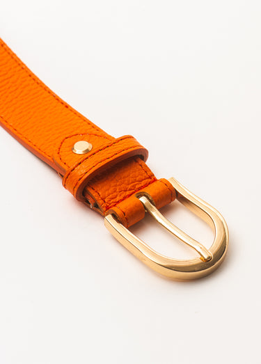 Ceinture en cuir avec boucle Orange