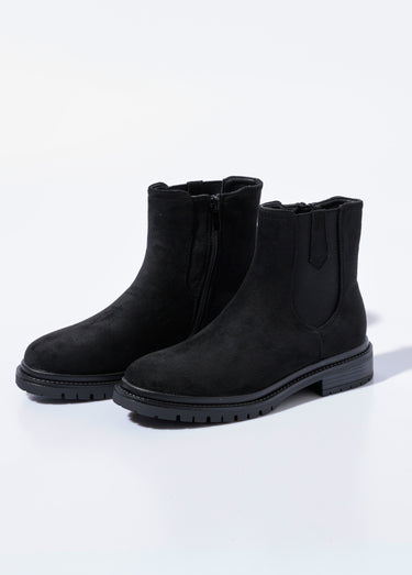Boots Chelsea avec semelle crantée Noir