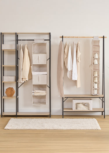 Housse rangement double ouverture, 60cm Beige
