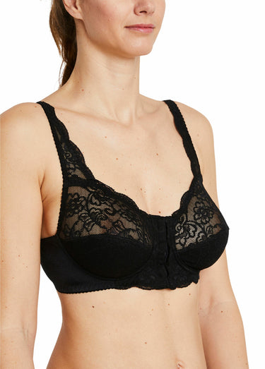 Soutien-gorge avec armatures ouvert devant Noir