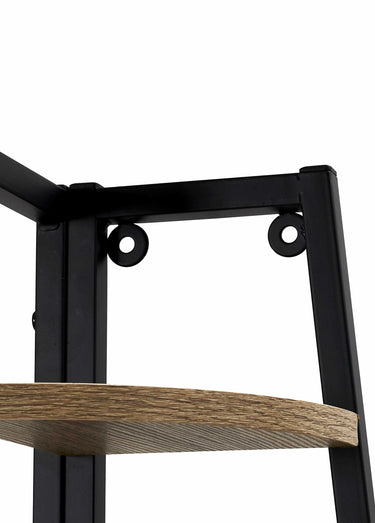Etagère d'angle 5 niveaux en métal foncé Marron/Noir