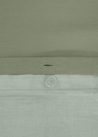 Parure housse de couette bicolore, coton Saule