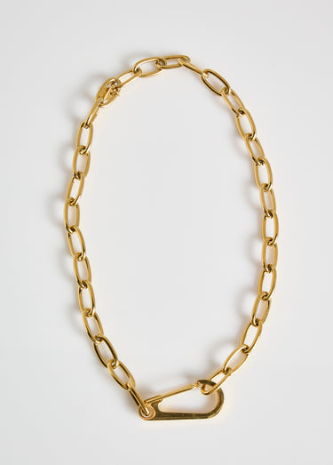 Collier gourmette inox avec mousqueton Dore