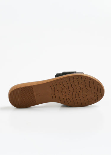Sandales façon mules avec détail métal Noir