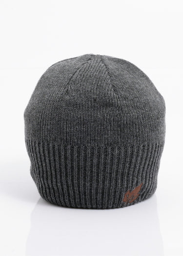 Bonnet cotelé chaud, intérieur polaire Gris