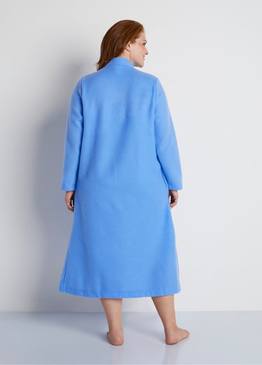 Peignoir zippé maille Courtelle® Bleu