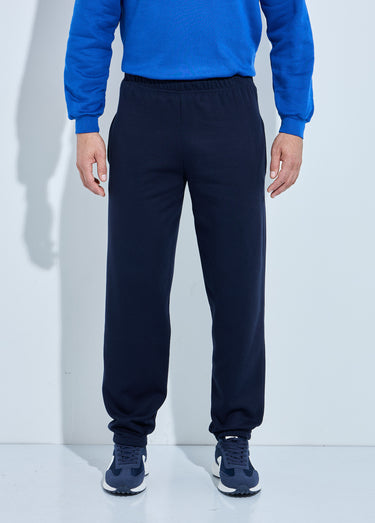 Pantalon jogging molleton bas et taille élastiqués Marine