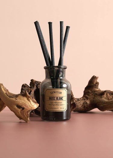 Diffuseur d'intérieur 50ml + tiges Musc blanc