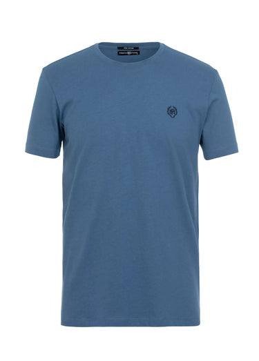 T-shirt col rond essentiel, logo poitrine Indigo