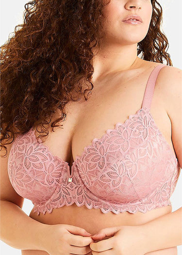Soutien-gorge emboitant en dentelle Rose