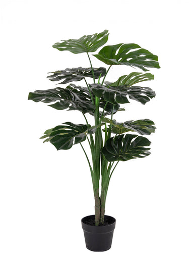 Grande plante artificielle type monstera Vert
