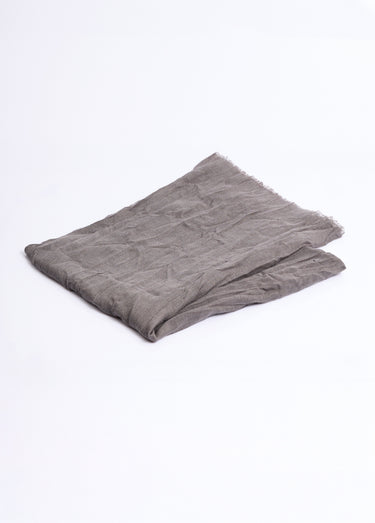 Foulard type chèche avec petites franges Gris