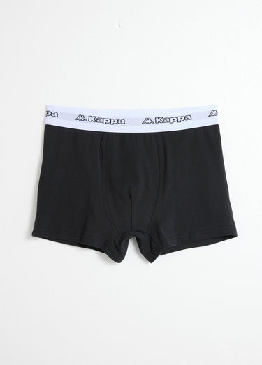 Boxers ceinture élastiquée, essentiel Noir/Gris