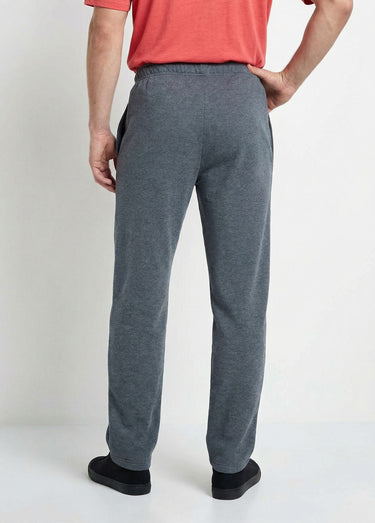 Pantalon jogging molleton bas et taille élastiqués Gris Anthracite