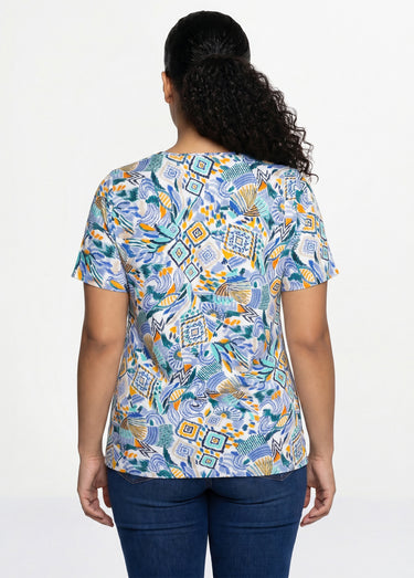 T-shirt long manches courtes Multicolore
