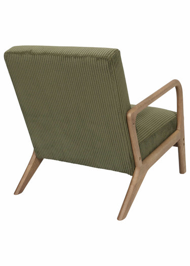 Fauteuil lounge en velours cotelé 1V Vert