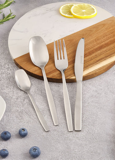 Ménagère 24 pièces inox brillant, Cléa Gris