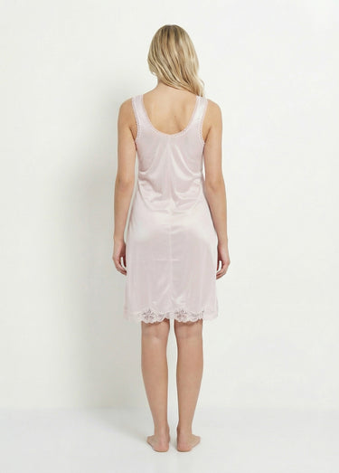 Fond de robe maille satinée 100 cm Rose
