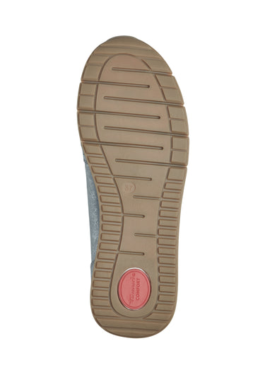 Baskets lacets et zip avec logo perforé Argente