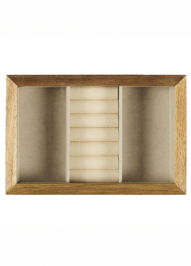 Boite à bijoux bois, couvercle verre 1B Bois