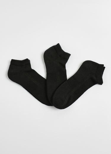 Lot de 3 Socquettes bouclette, clair Noir
