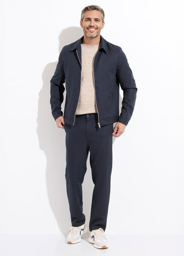 Veste zippée légère casual chic Marine