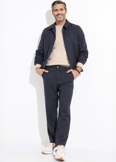 Pantalon coupe droite, style casual chic Marine