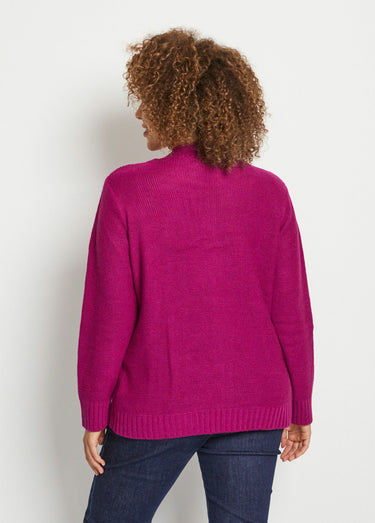 Pull  style irlandais Cassis