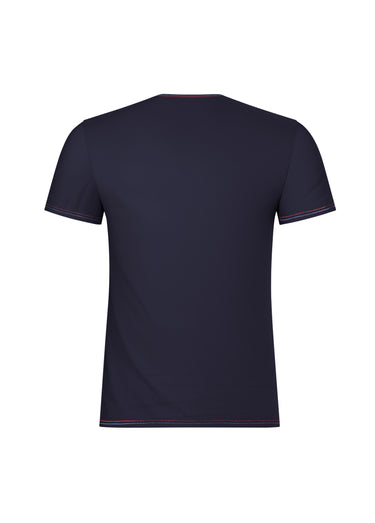 T-shirt col V manches courtes Marine