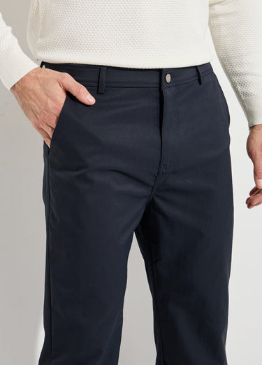 Pantalon de ville en toile stretch Marine
